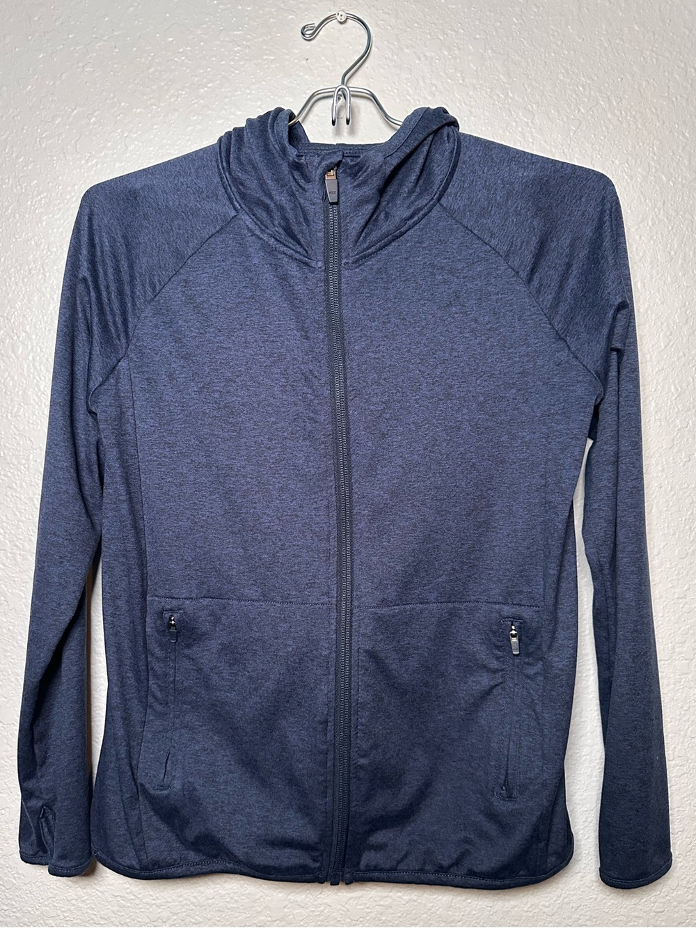 Quince // Boys Navy Flowknit Full Zip Hoodie Jacket Size 10